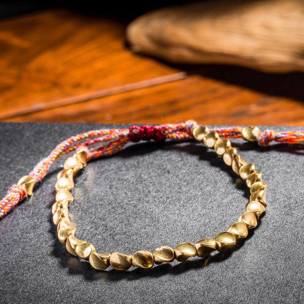 Tibetan Copper Beaded Bracelet Copper Beads Bracelet Luck Wealth Protection